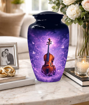 Guitar Cremation Urn for Ashes - Personalized Musical Memorial for Mother or Father