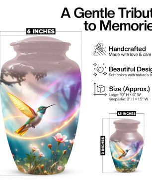 Personalized Hummingbird Urn for Mom – Custom Hummingbird Cremation Urns for Ashes