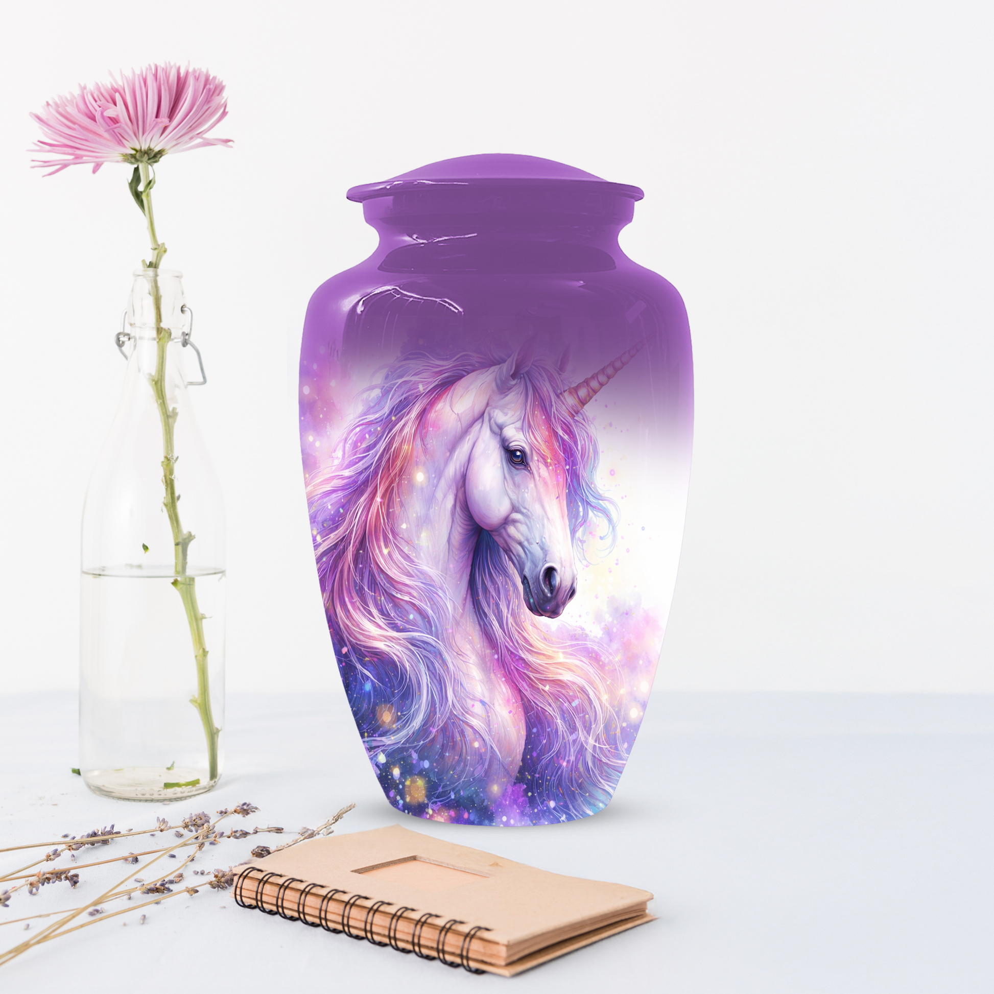 Unicorn Urn for Human Ashes, Custom Cremation Urn, Large Adult Memorial Urn