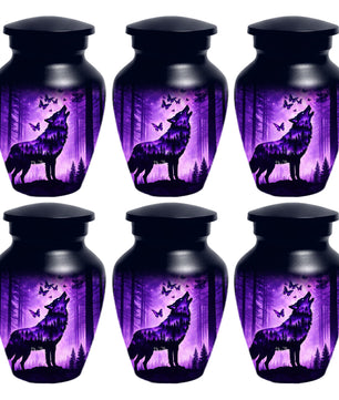 Wolf Cremation Urn for Ashes - Personalized Memorial Keepsake for Men