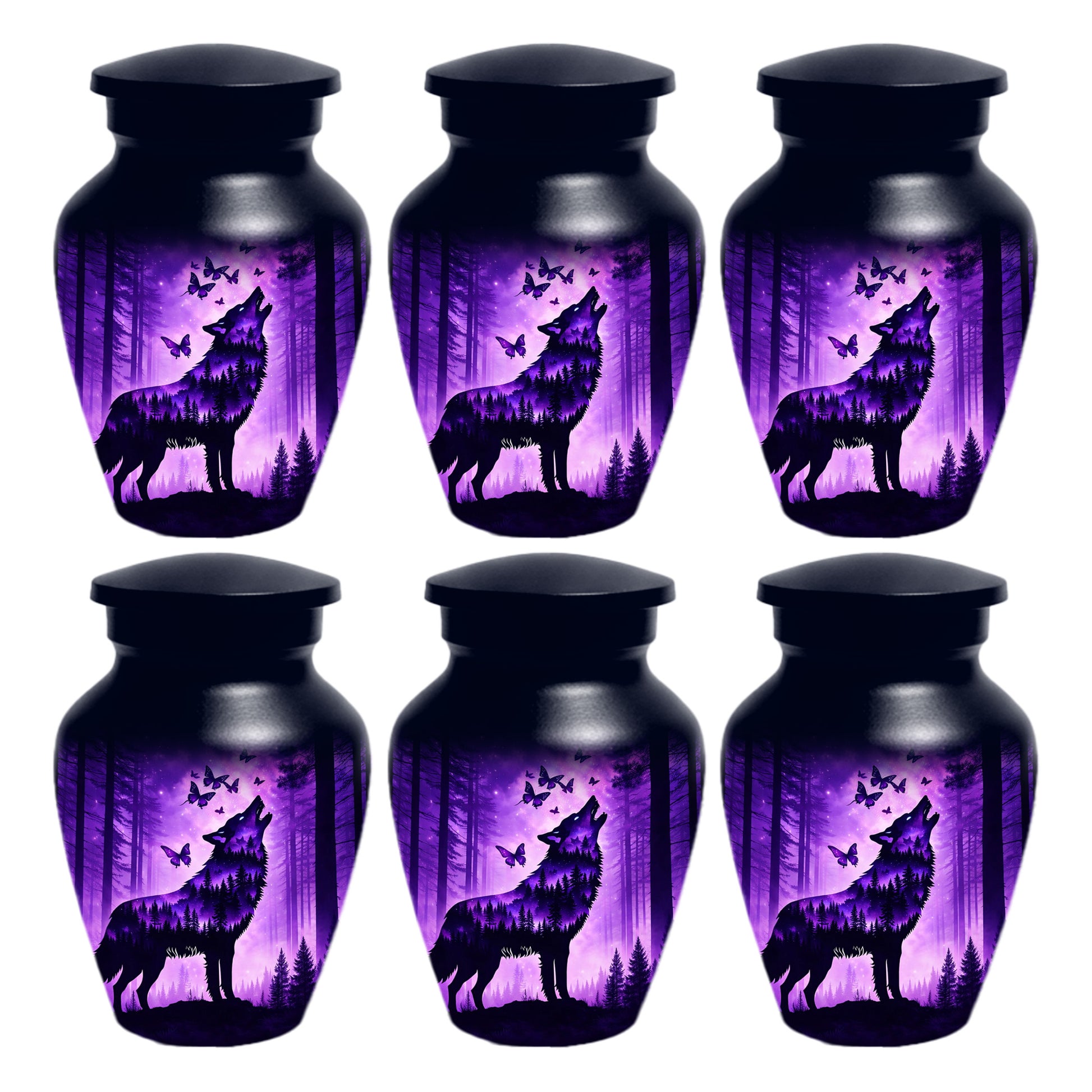 Wolf Cremation Urn for Ashes - Personalized Memorial Keepsake for Men