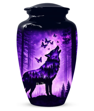 Wolf Cremation Urn for Ashes - Personalized Memorial Keepsake for Men