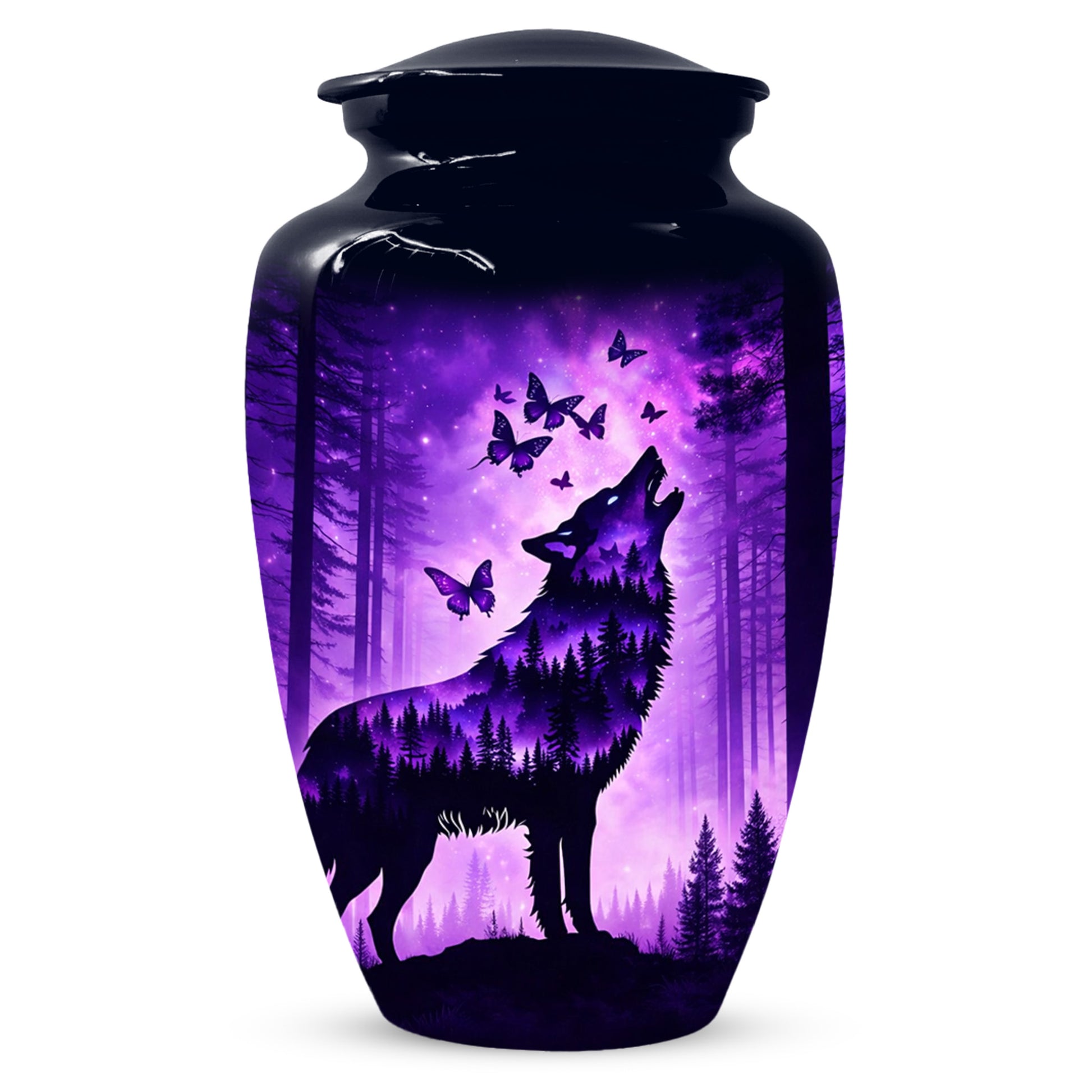 Wolf Cremation Urn for Ashes - Personalized Memorial Keepsake for Men