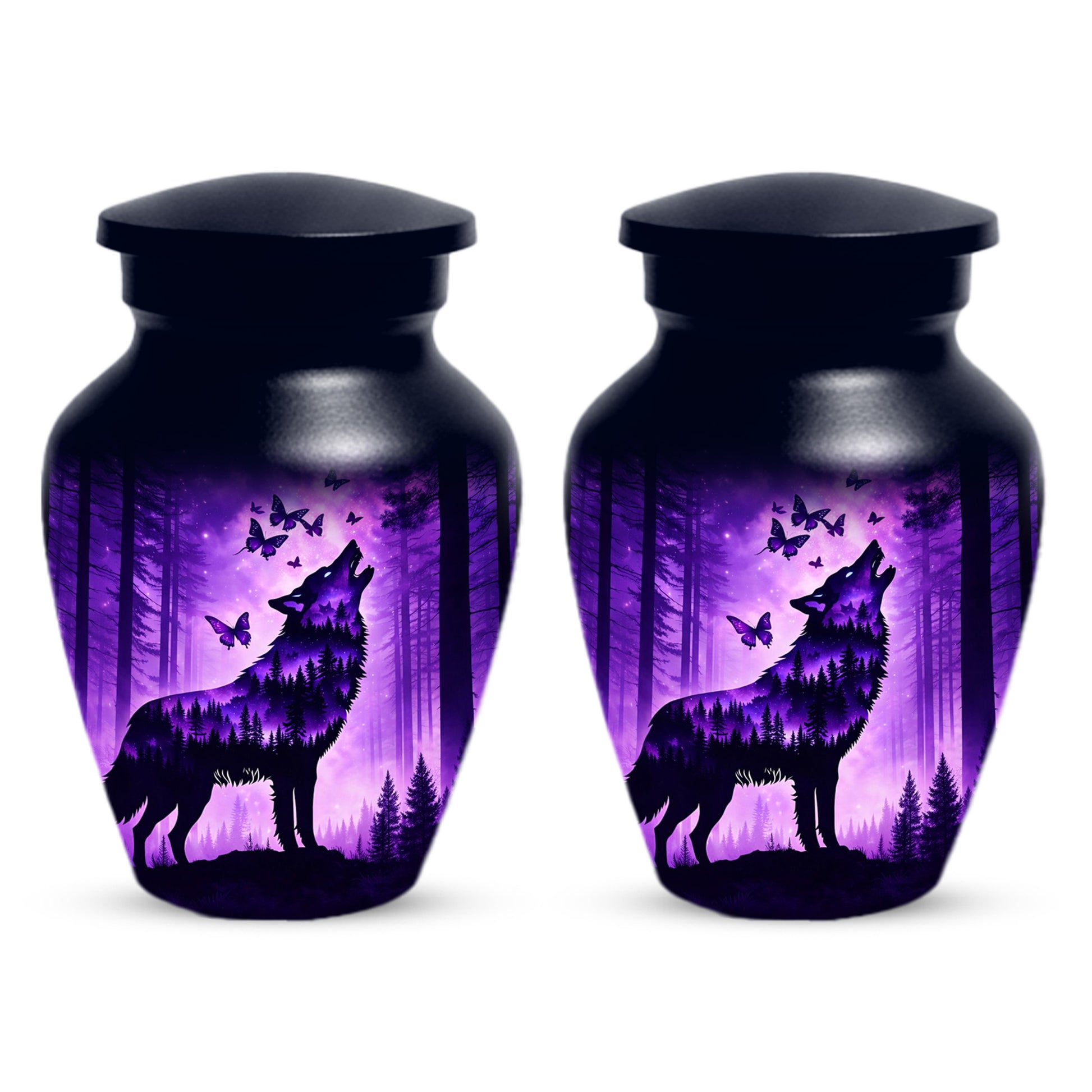 Wolf Cremation Urn for Ashes - Personalized Memorial Keepsake for Men