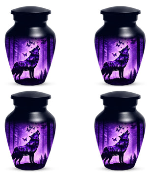 Wolf Cremation Urn for Ashes - Personalized Memorial Keepsake for Men