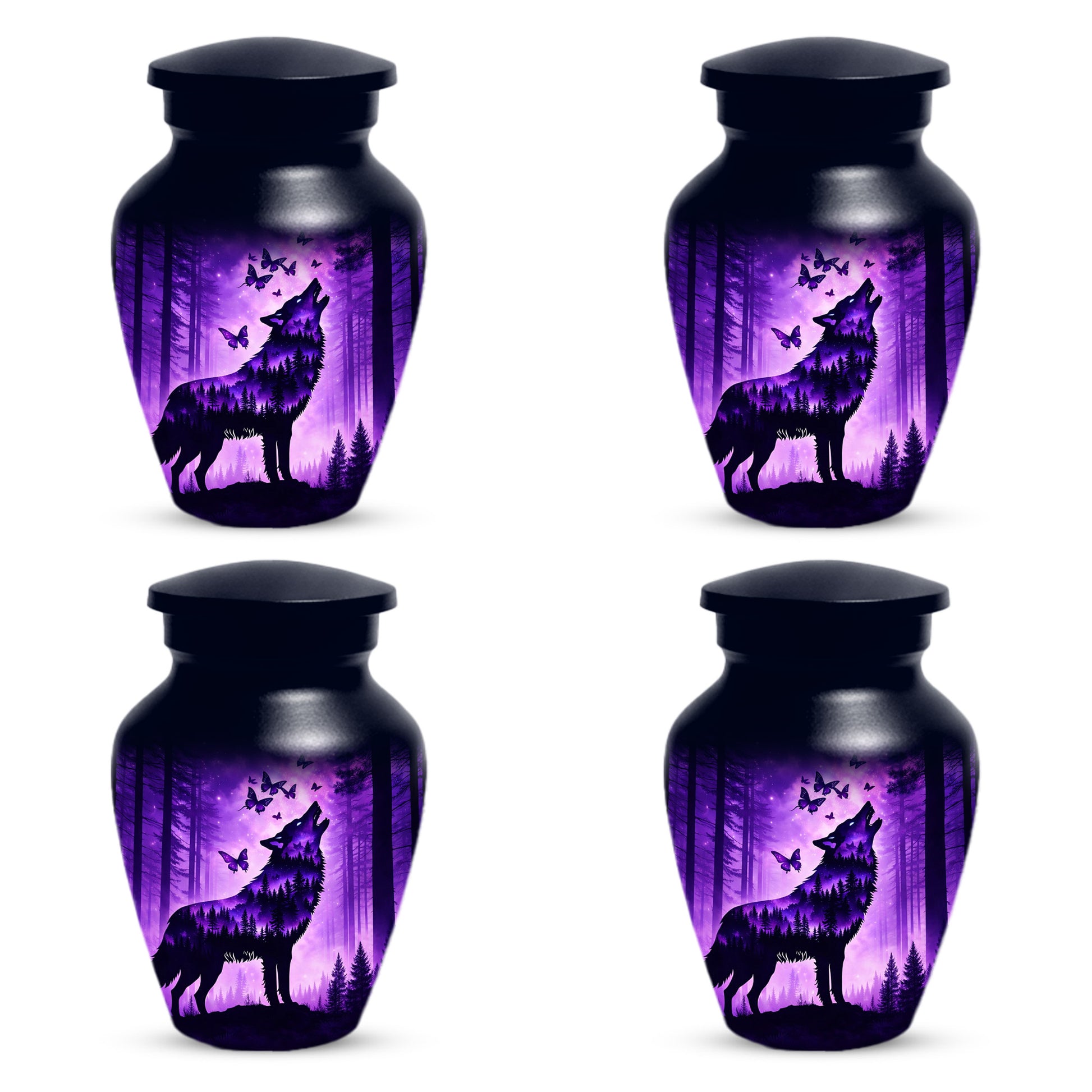 Wolf Cremation Urn for Ashes - Personalized Memorial Keepsake for Men