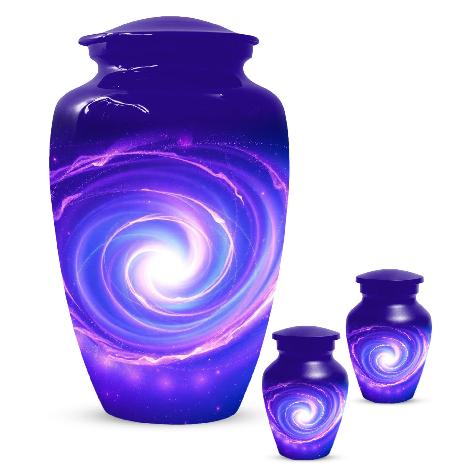 Galaxy Urn for Mom – Personalized Purple Galaxy Cremation Urns for Ashes