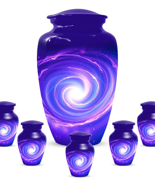 Galaxy Urn for Mom – Personalized Purple Galaxy Cremation Urns for Ashes