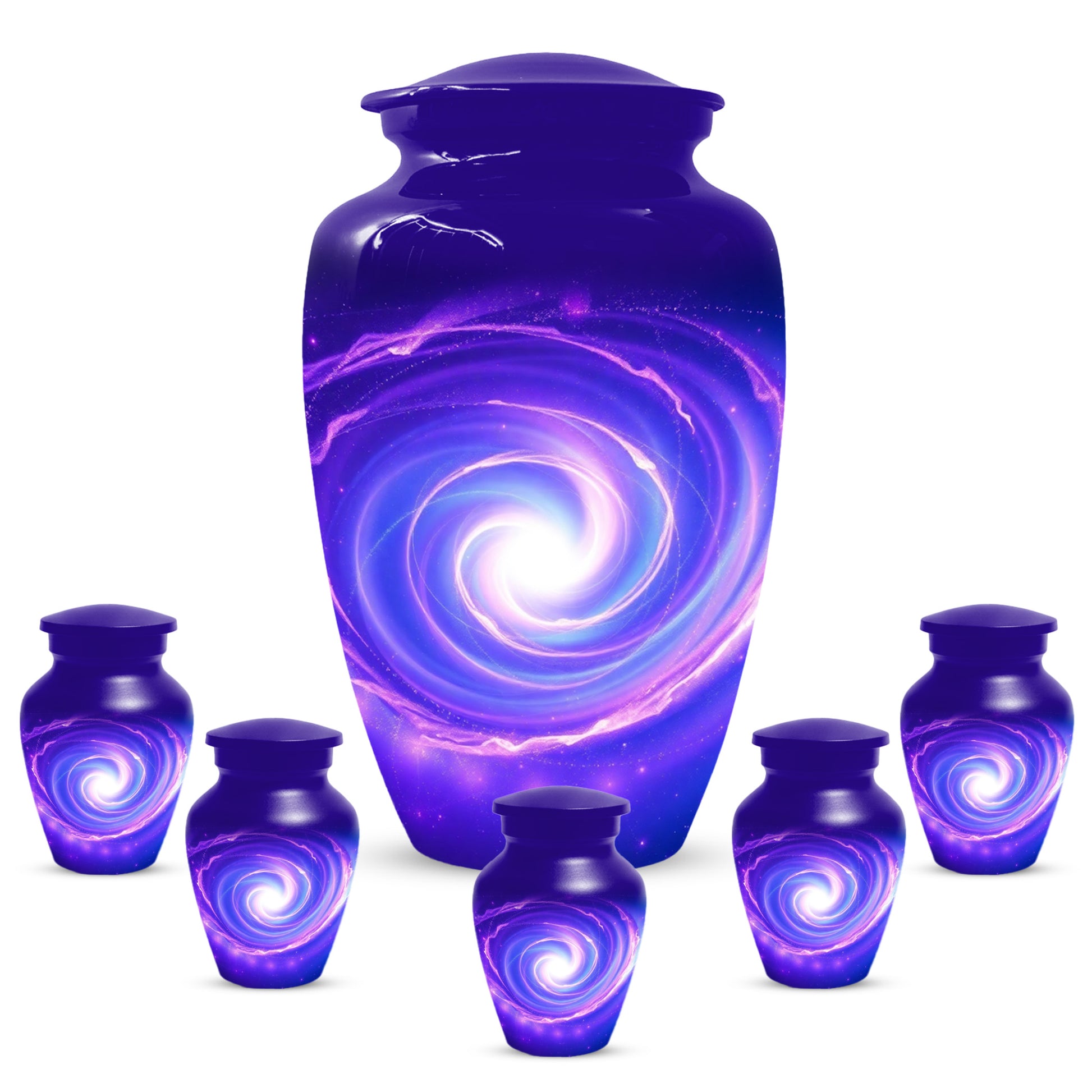 Galaxy Urn for Mom – Personalized Purple Galaxy Cremation Urns for Ashes