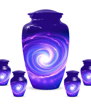Galaxy Urn for Mom – Personalized Purple Galaxy Cremation Urns for Ashes