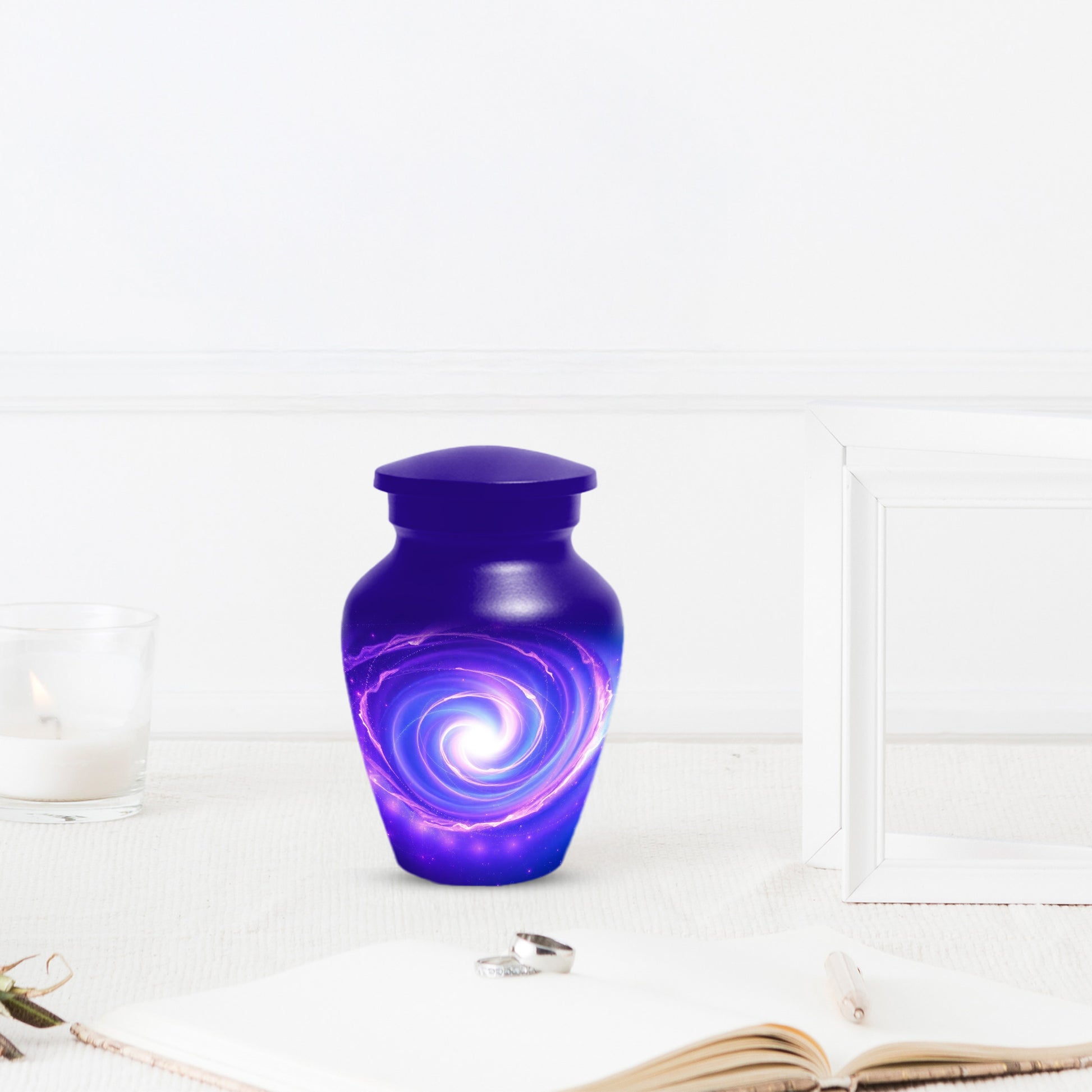 Galaxy Urn for Mom – Personalized Purple Galaxy Cremation Urns for Ashes