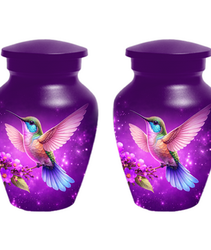 Hummingbird Urn for Ashes, Custom Hummingbird Cremation Urn