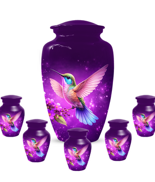 Hummingbird Urn for Ashes, Custom Hummingbird Cremation Urn