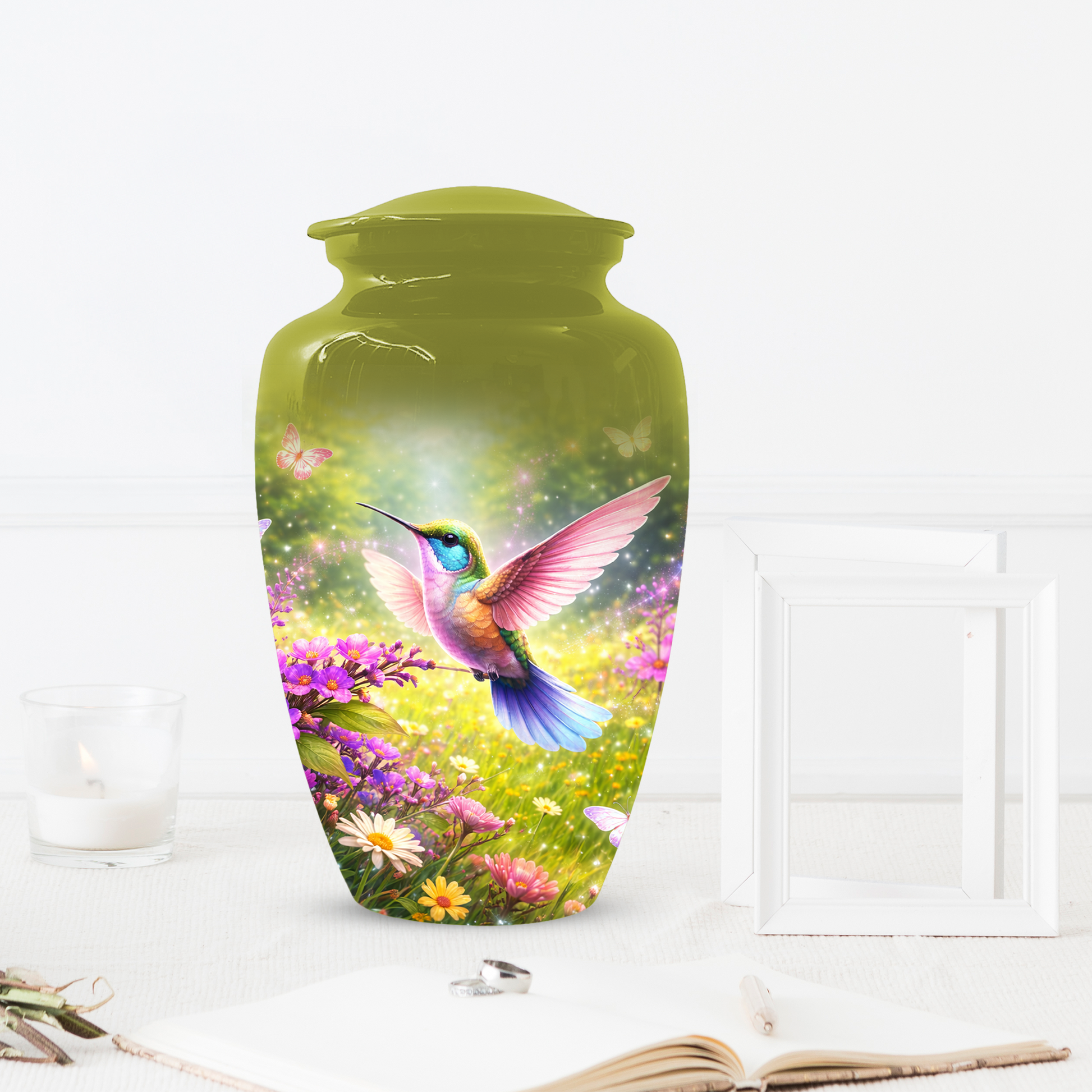 Hummingbird Urn for Ashes, Custom Cremation Urn for Mom