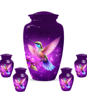 Hummingbird Urn for Ashes, Custom Hummingbird Cremation Urn