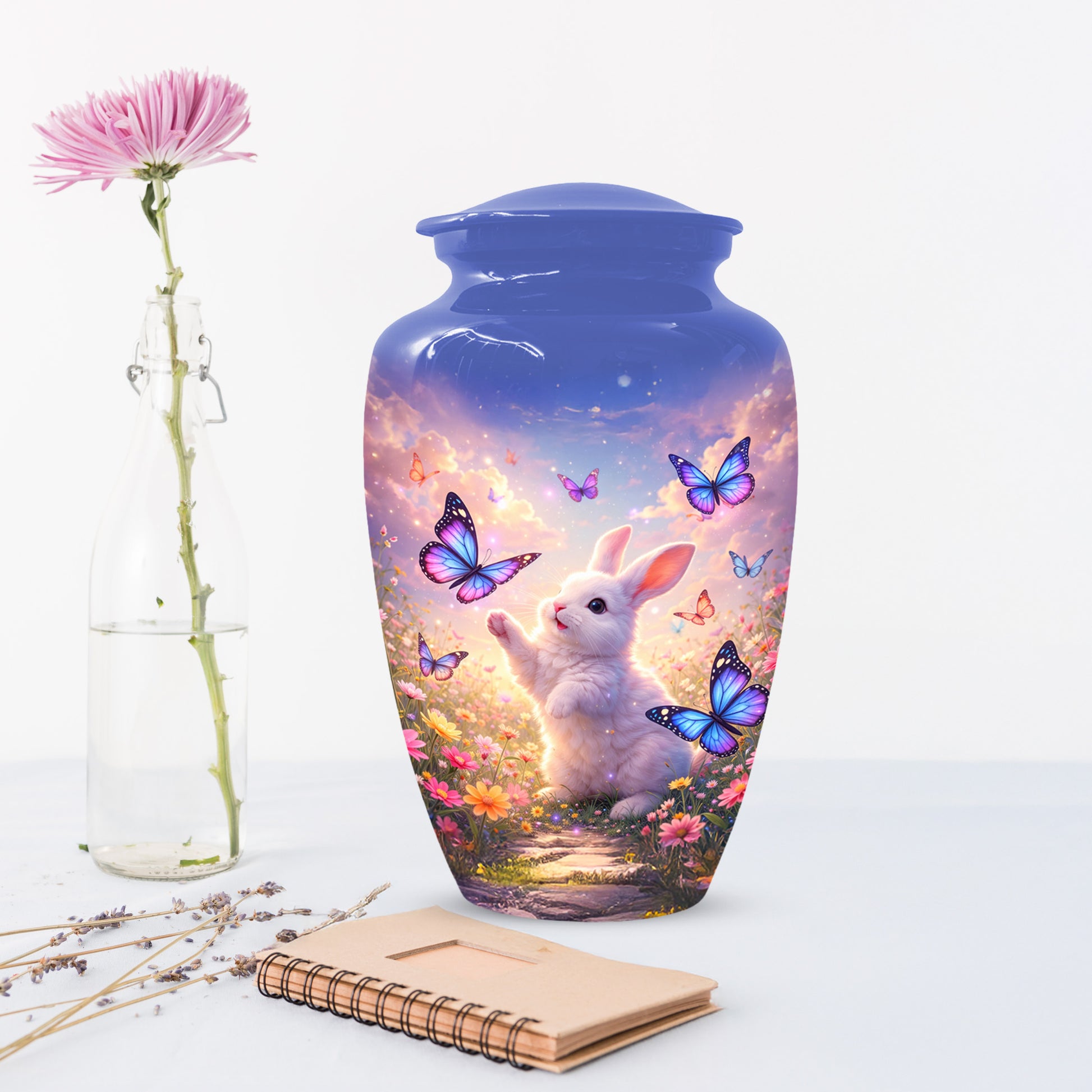 Bunny Butterfly Urn for Mom – Custom Rabbit  Keepsake Cremation Urns for Ashes