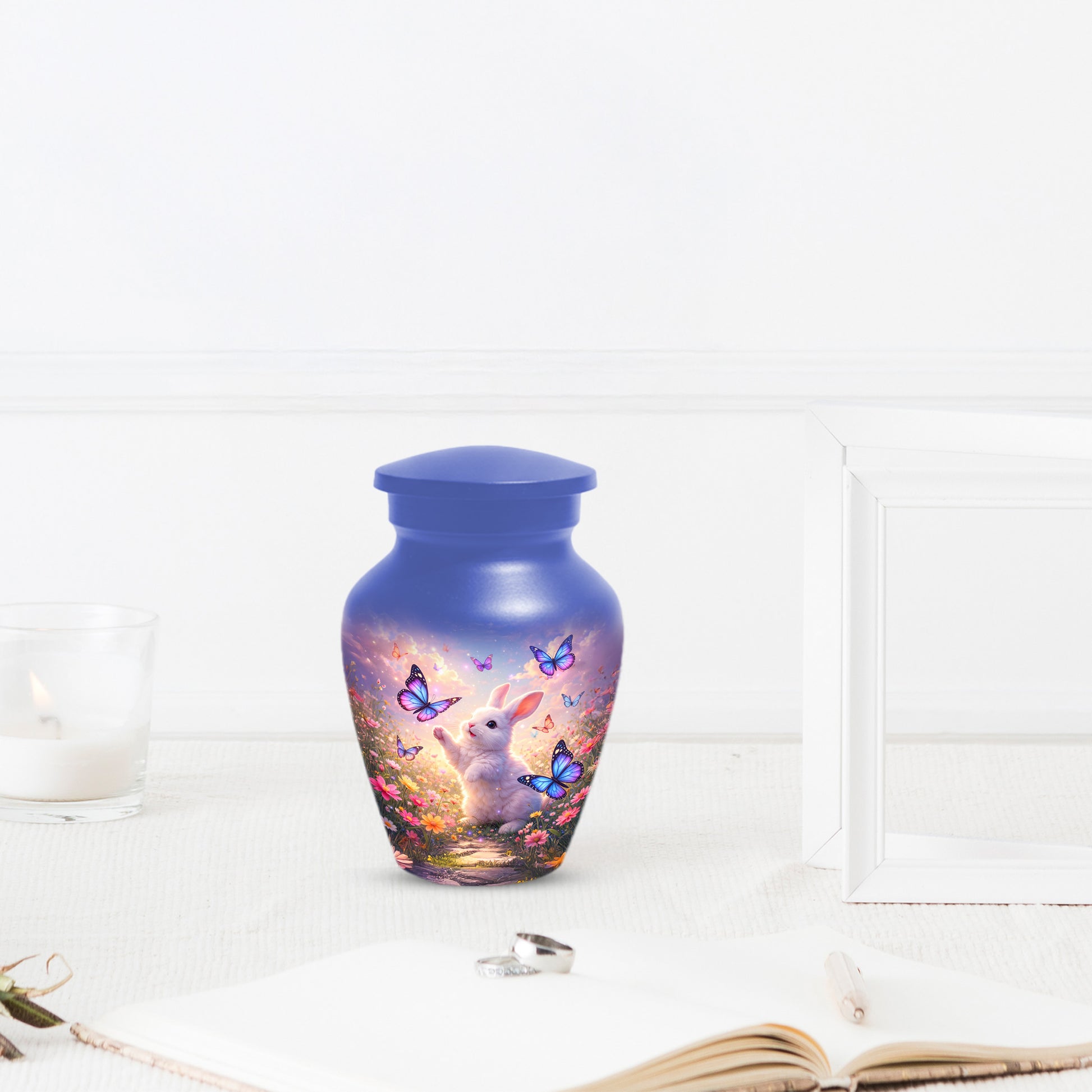 Bunny Butterfly Urn for Mom – Custom Rabbit  Keepsake Cremation Urns for Ashes