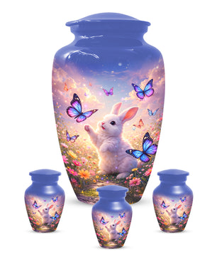 Bunny Butterfly Urn for Mom – Custom Rabbit  Keepsake Cremation Urns for Ashes