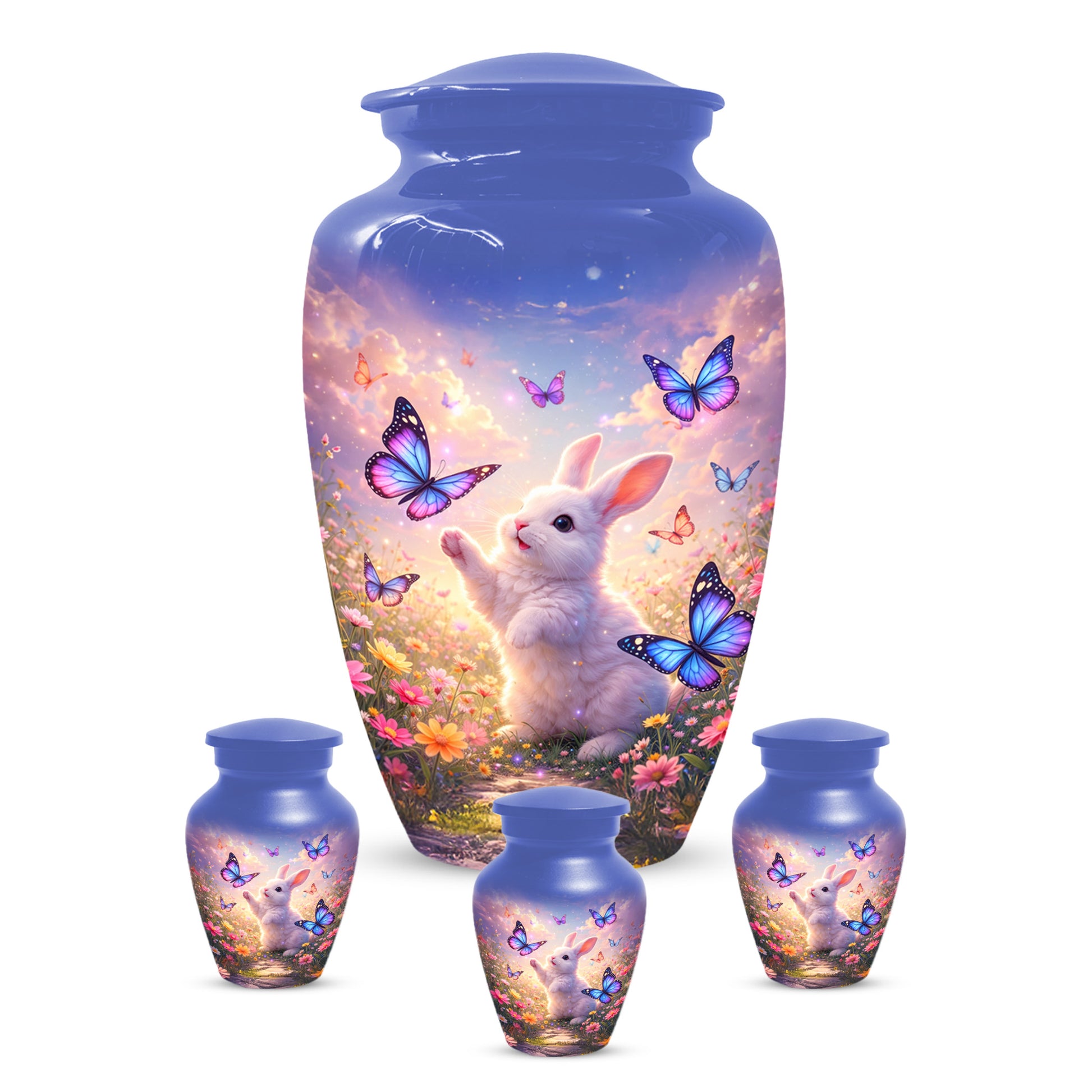 Bunny Butterfly Urn for Mom – Custom Rabbit  Keepsake Cremation Urns for Ashes