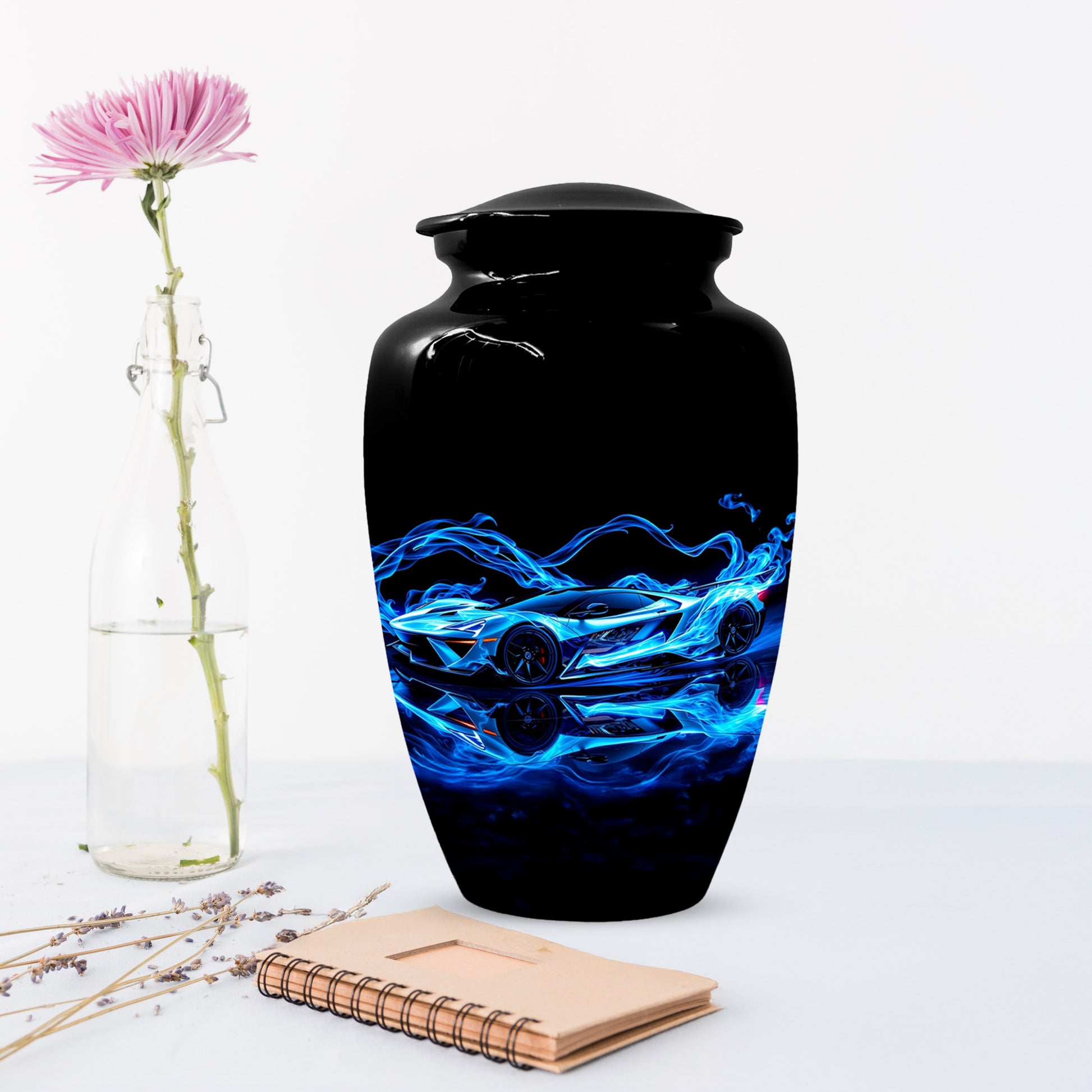 Blue Sports Car Urn for Dad – Custom Car Keepsake Urns for Human Ashes