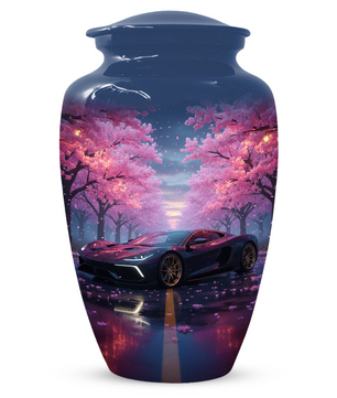 Personalized Sports Car Urn for Dad – Cherry Blossom Cremation for Ashes| Luxury Car Memorial Urns for Father