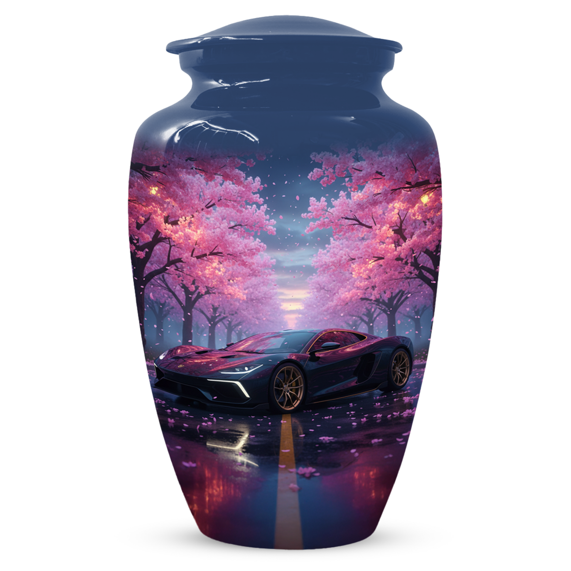 Personalized Sports Car Urn for Dad – Cherry Blossom Cremation for Ashes| Luxury Car Memorial Urns for Father