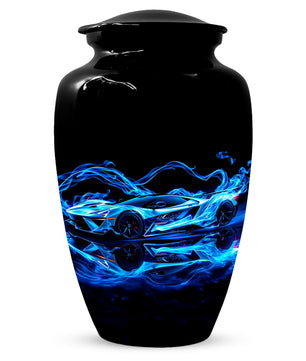 Blue Sports Car Urn for Dad – Custom Car Keepsake Urns for Human Ashes