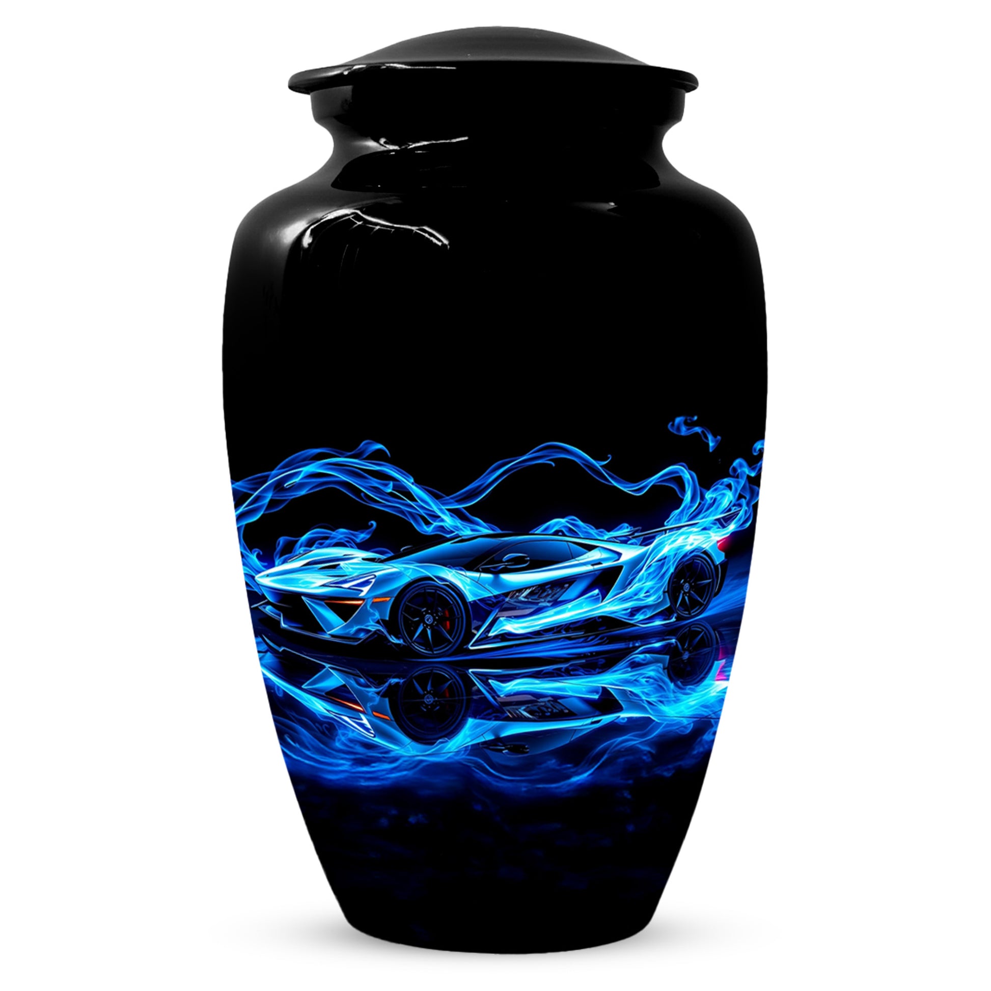 Blue Sports Car Urn for Dad – Custom Car Keepsake Urns for Human Ashes