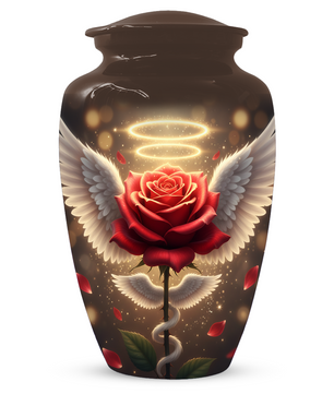 Angel Rose Memorial Urn | Custom Cremation Urn for Mom