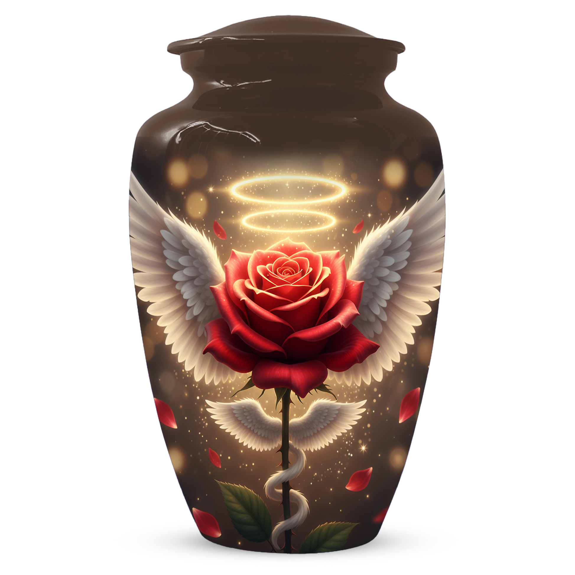 Angel Rose Memorial Urn | Custom Cremation Urn for Mom