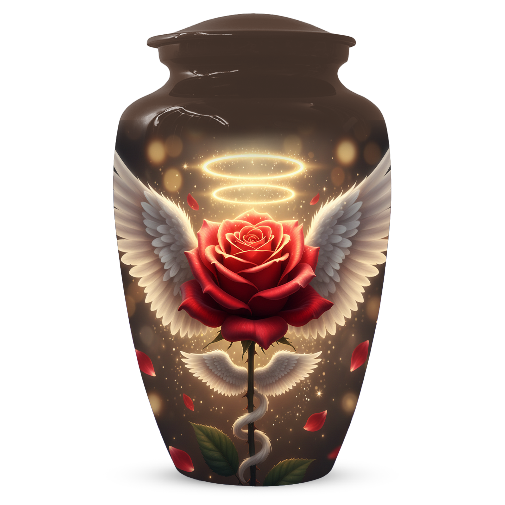 Angel Rose Memorial Urn | Custom Cremation Urn for Mom