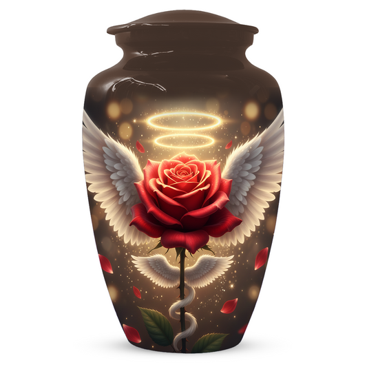 Angel Rose Memorial Urn | Custom Cremation Urn for Mom