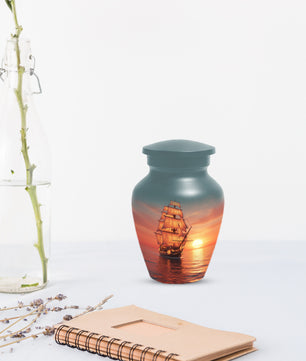 Sailing Ship Urns for Dad – Personalized KLeepsake for Dad | Nautical Memorial Urn for Father Ashes