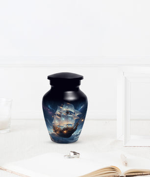Nautical Ship Urns for Dad –  Sailing Ship Memorial Urn for Father Ashes