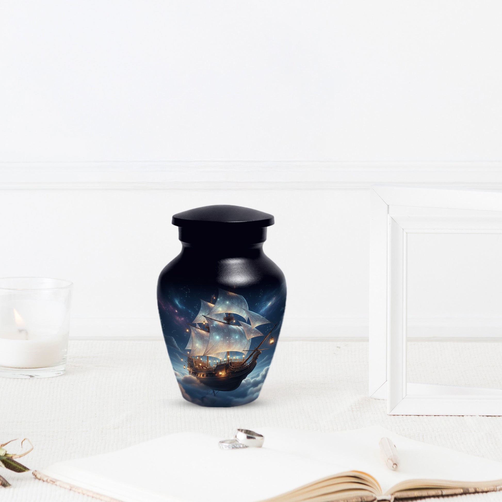 Nautical Ship Urns for Dad –  Sailing Ship Memorial Urn for Father Ashes