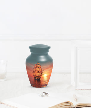 Sailing Ship Urns for Dad – Personalized KLeepsake for Dad | Nautical Memorial Urn for Father Ashes