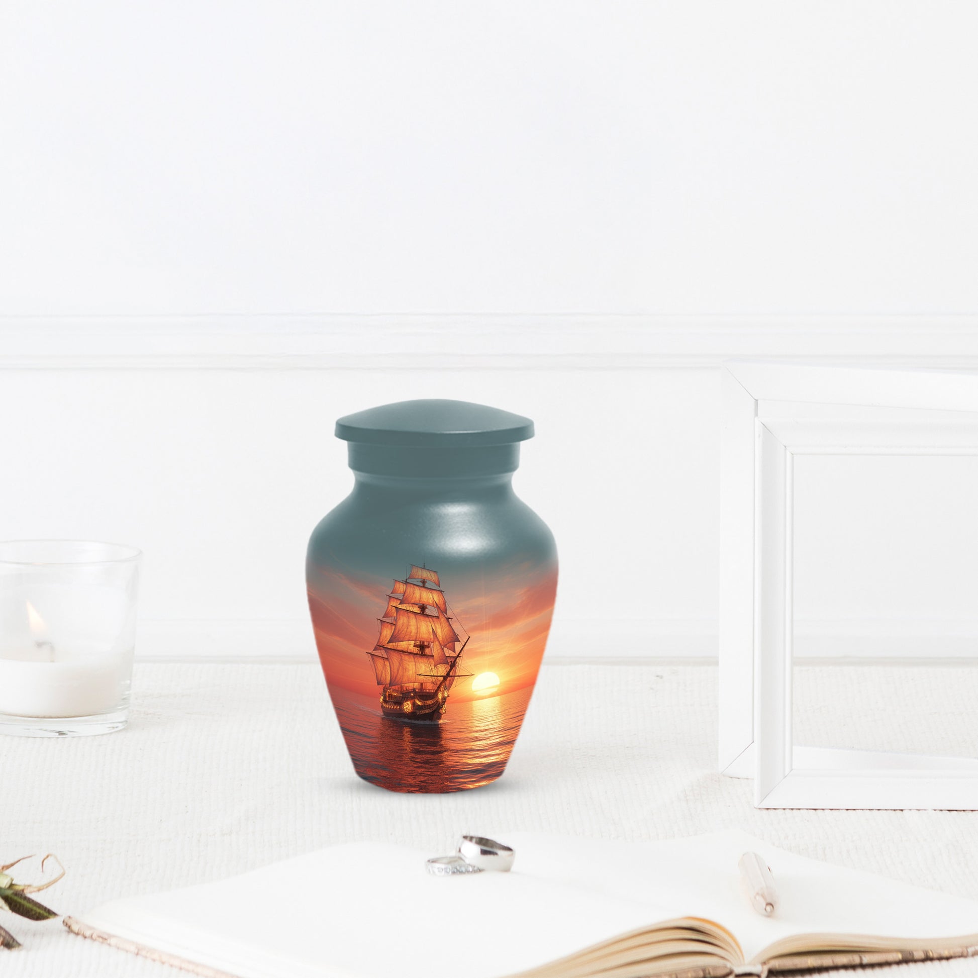 Sailing Ship Urns for Dad – Personalized KLeepsake for Dad | Nautical Memorial Urn for Father Ashes