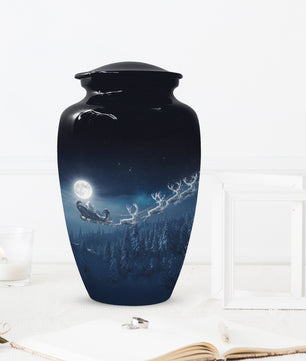 Christmas Cremation Urn for Human Ashes | Adult Christmas Memorial Urn