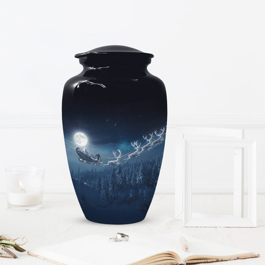 Christmas Cremation Urn for Human Ashes | Adult Christmas Memorial Urn