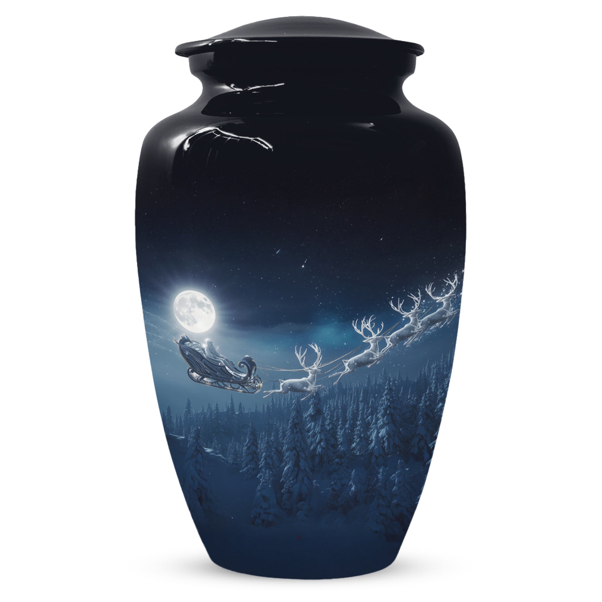 Christmas Cremation Urn for Human Ashes | Adult Christmas Memorial Urn