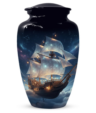 Nautical Ship Urns for Dad –  Sailing Ship Memorial Urn for Father Ashes
