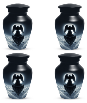 Personalized Angel Urn for Mom – Moonlight Guardian Angel Cremation Urn for Ashes