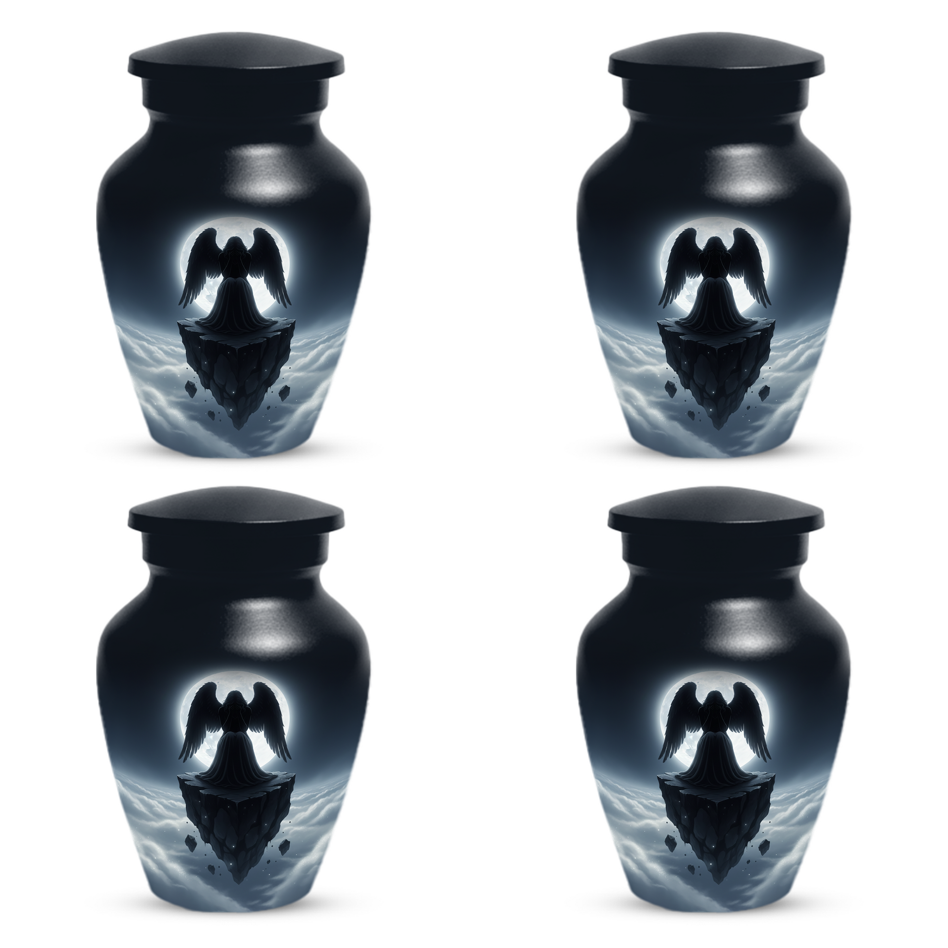 Personalized Angel Urn for Mom – Moonlight Guardian Angel Cremation Urn for Ashes