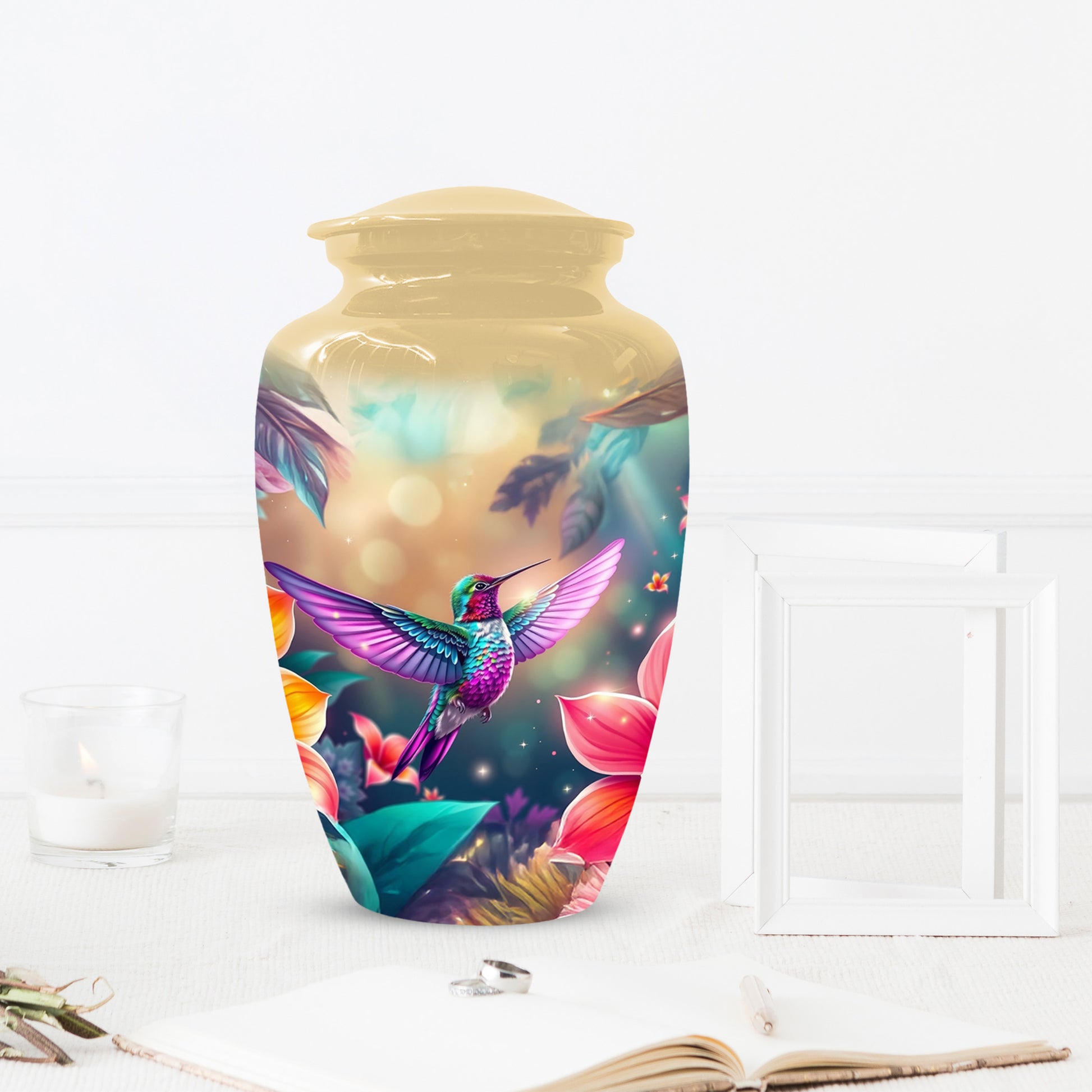 Personalized Hummingbird Urn for Ashes – Cusn, Adult Cremation Hummingbird Memorial Funeral Urn for Human Ashes