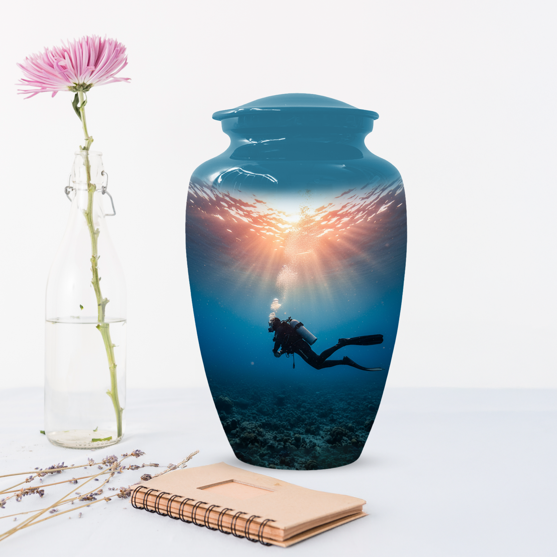 Personalized Scuba Diving Urn for Dad – Custom Diver Cremation Urns  for Male Ashes