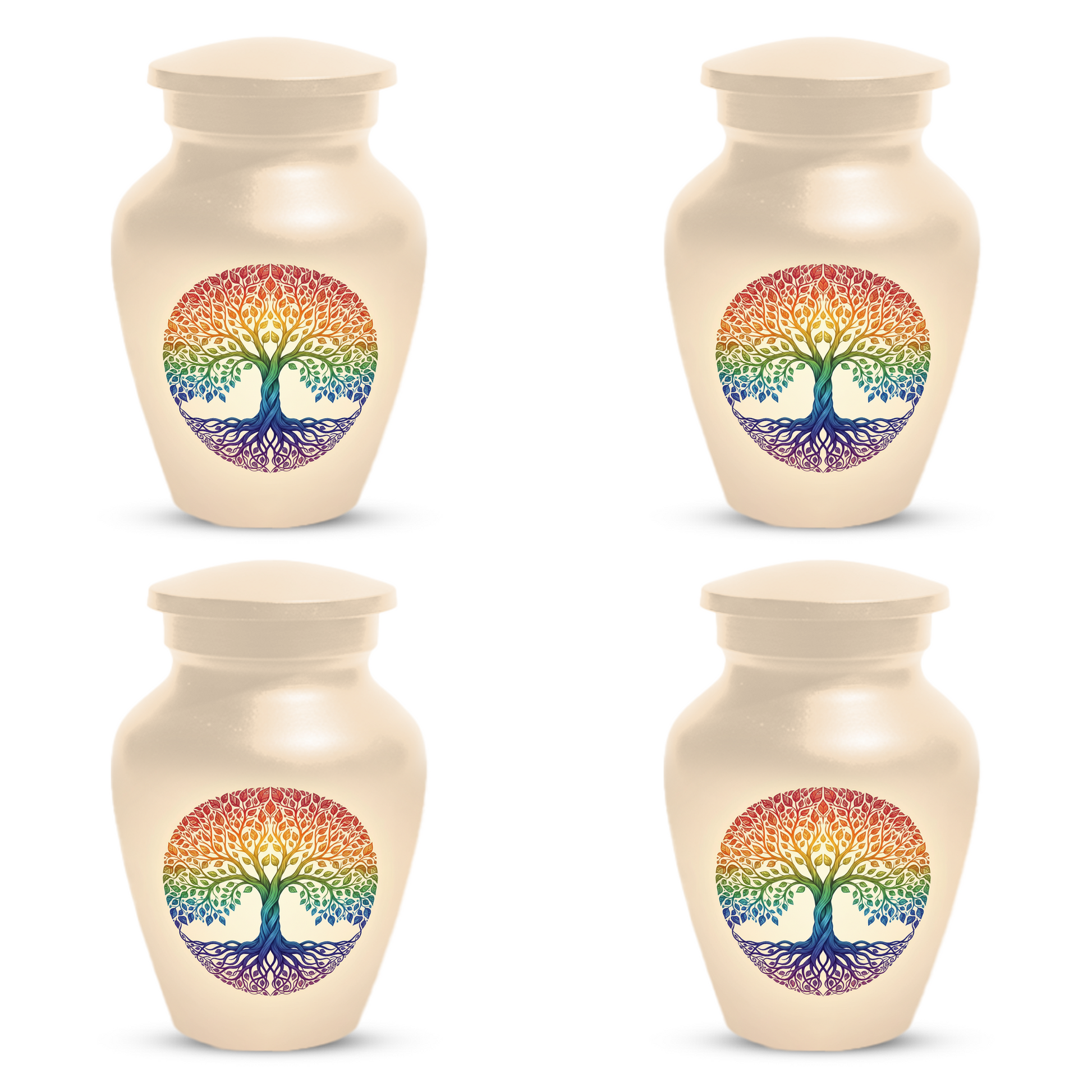 Rainbow Tree of Life Cremation Urns for Ashes –  Full Size Memorial Urn for Human Ashes,