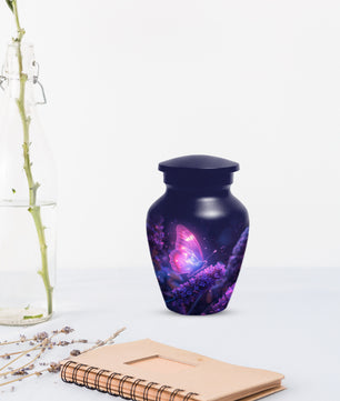 Purple Butterfly Urn for Human Ashes | Elegant Purple Butterfly Cremation Urn for Adult Ashes
