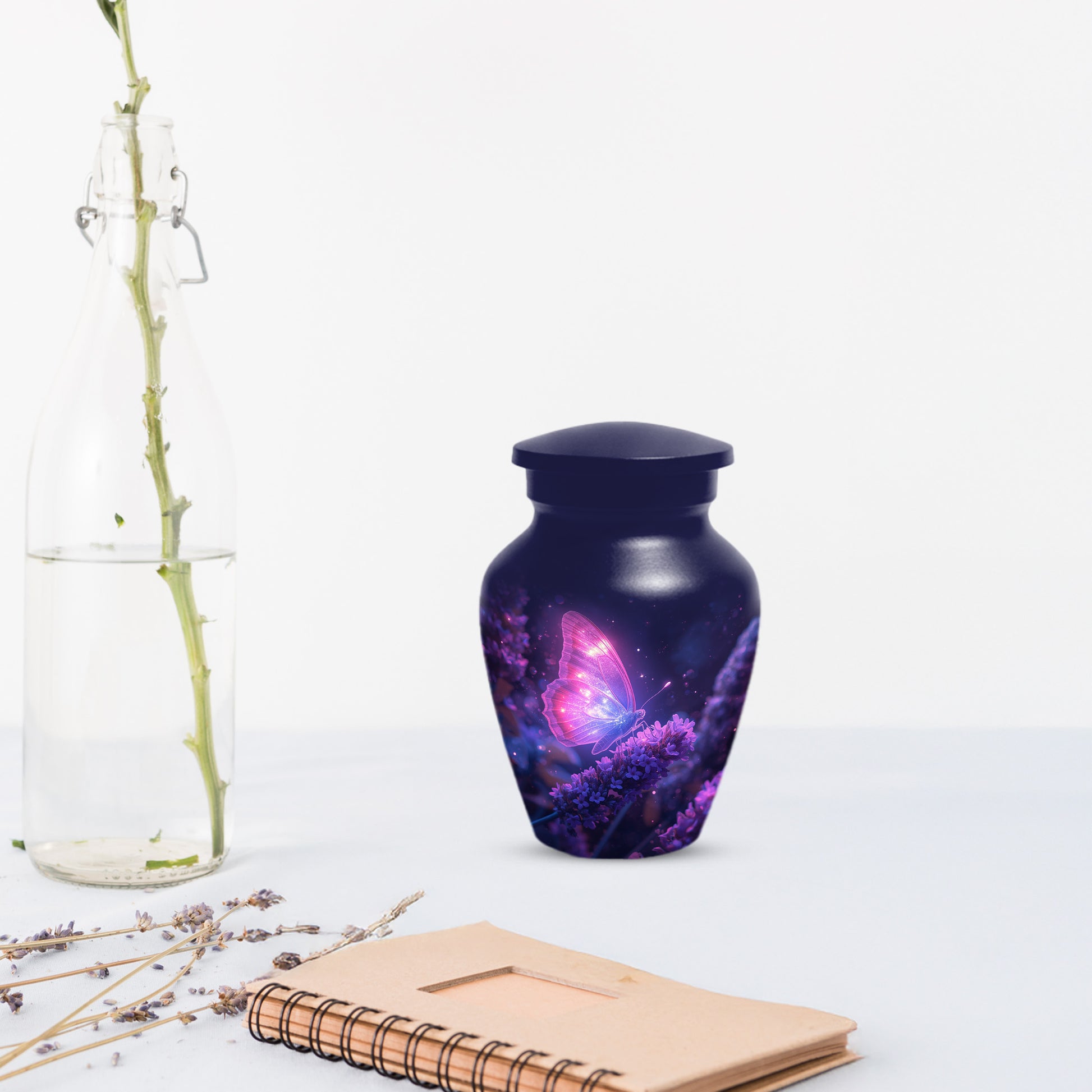 Purple Butterfly Urn for Human Ashes | Elegant Purple Butterfly Cremation Urn for Adult Ashes