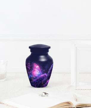 Purple Butterfly Urn for Human Ashes | Elegant Purple Butterfly Cremation Urn for Adult Ashes