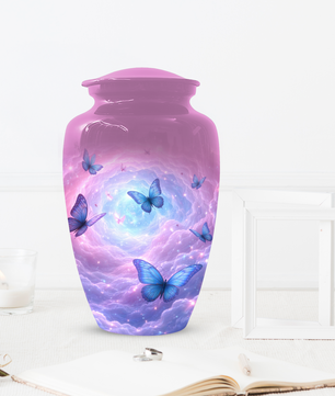 Butterfly Memorial Urn for Ashes, Custom Butterfly Cremation Urn